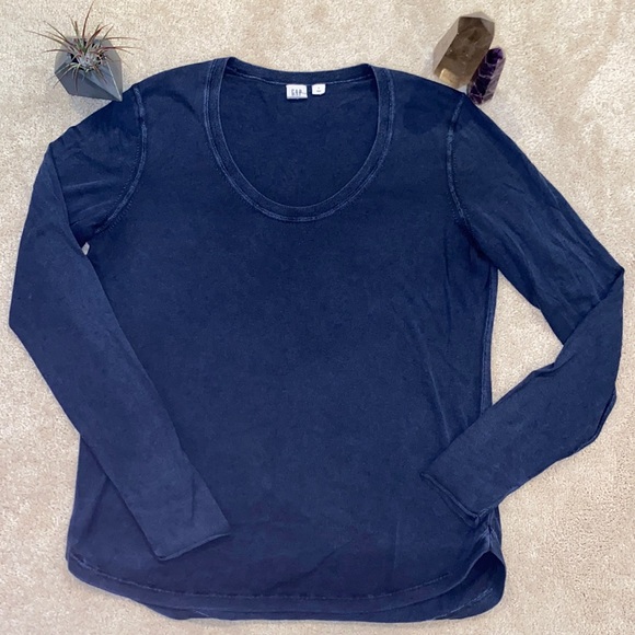 GAP scoop neck long sleeve soft tee - Picture 1 of 3